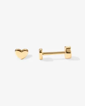 Tiny Heart Screw Back Studs