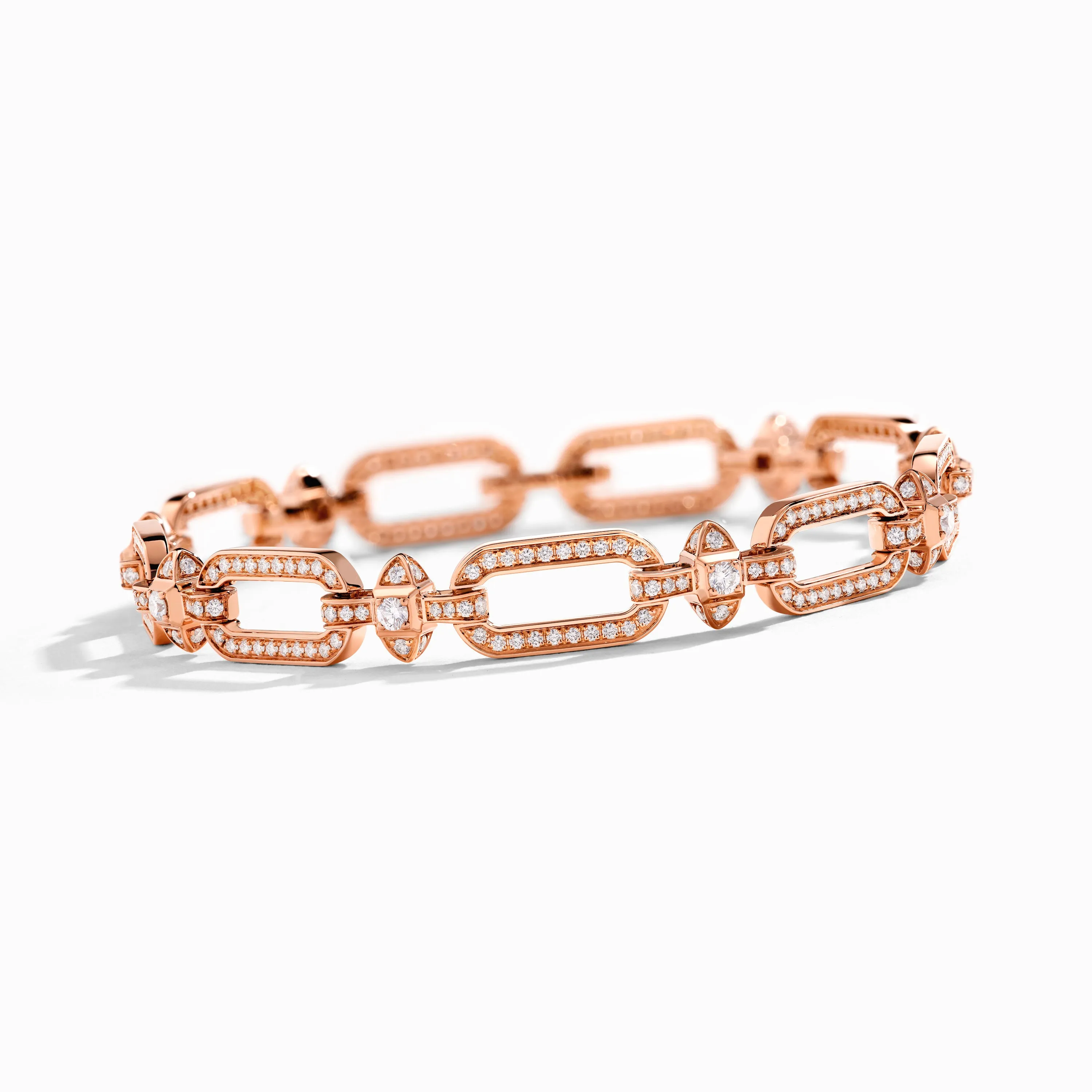 Tip-Top Link Full Diamond Bracelet