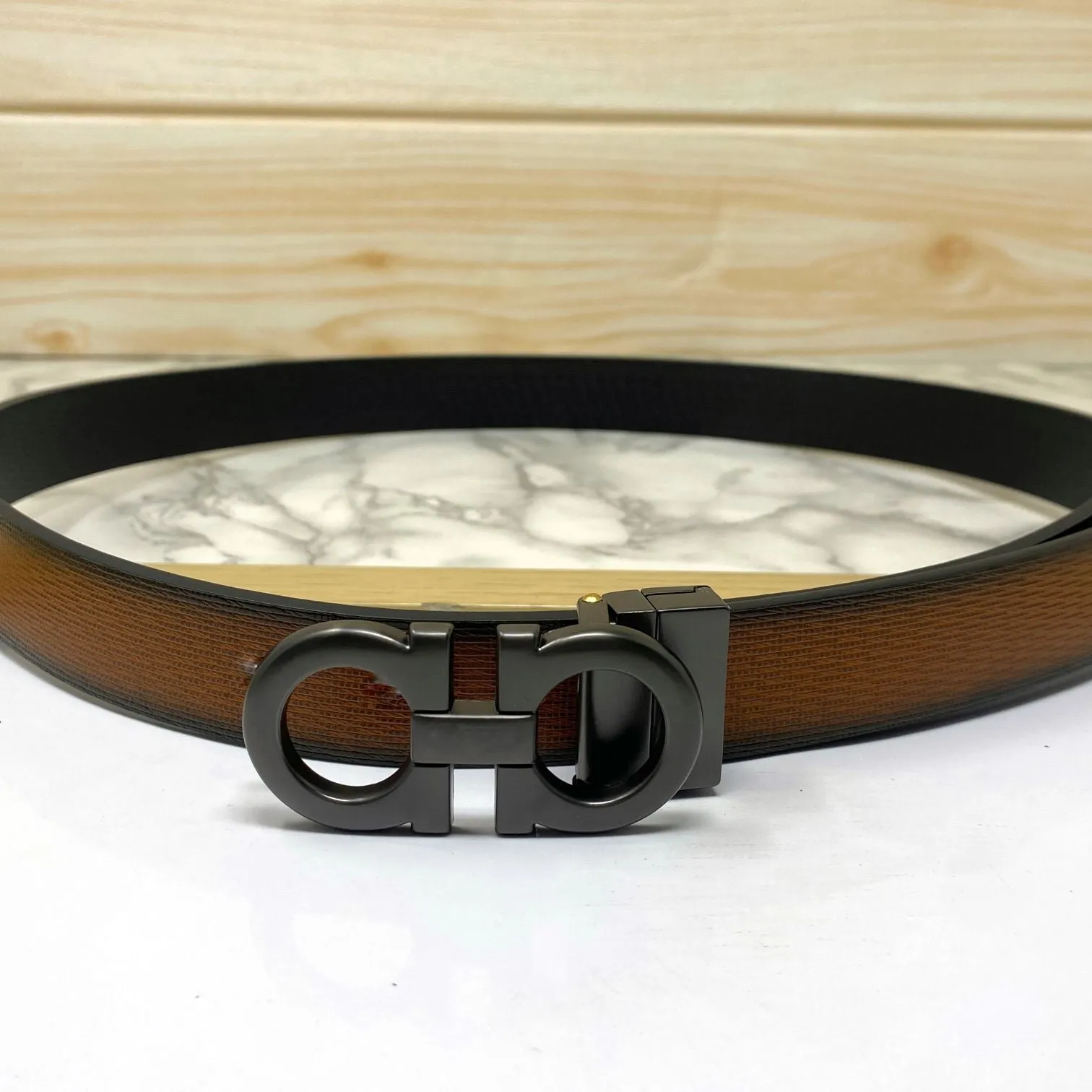 Trendy Small Design Reversible Strap Belt For Men-JonasParamount