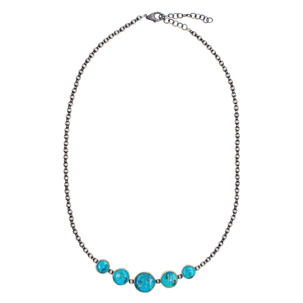 Turquoise Coin Bonfire Necklace