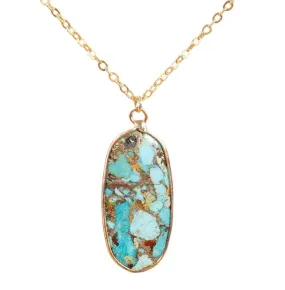 Turquoise long necklace