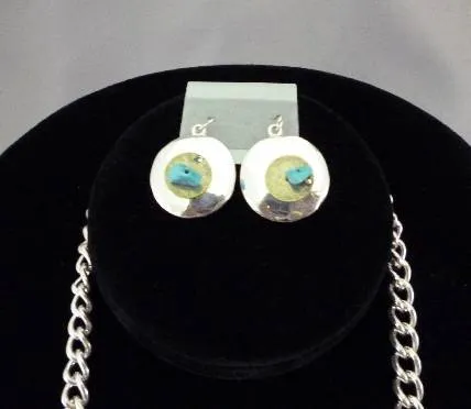 Turquoise Metal Blend Necklace Set