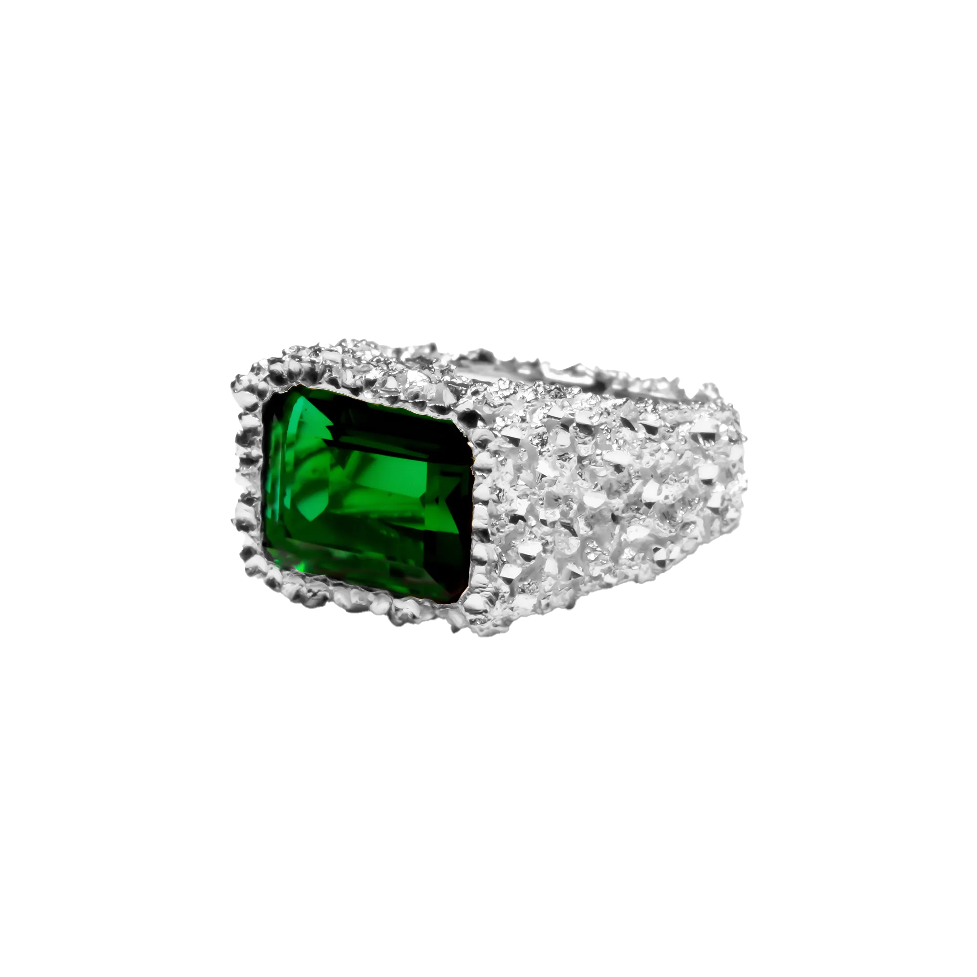 VC072 Rectangle Emerald Ring