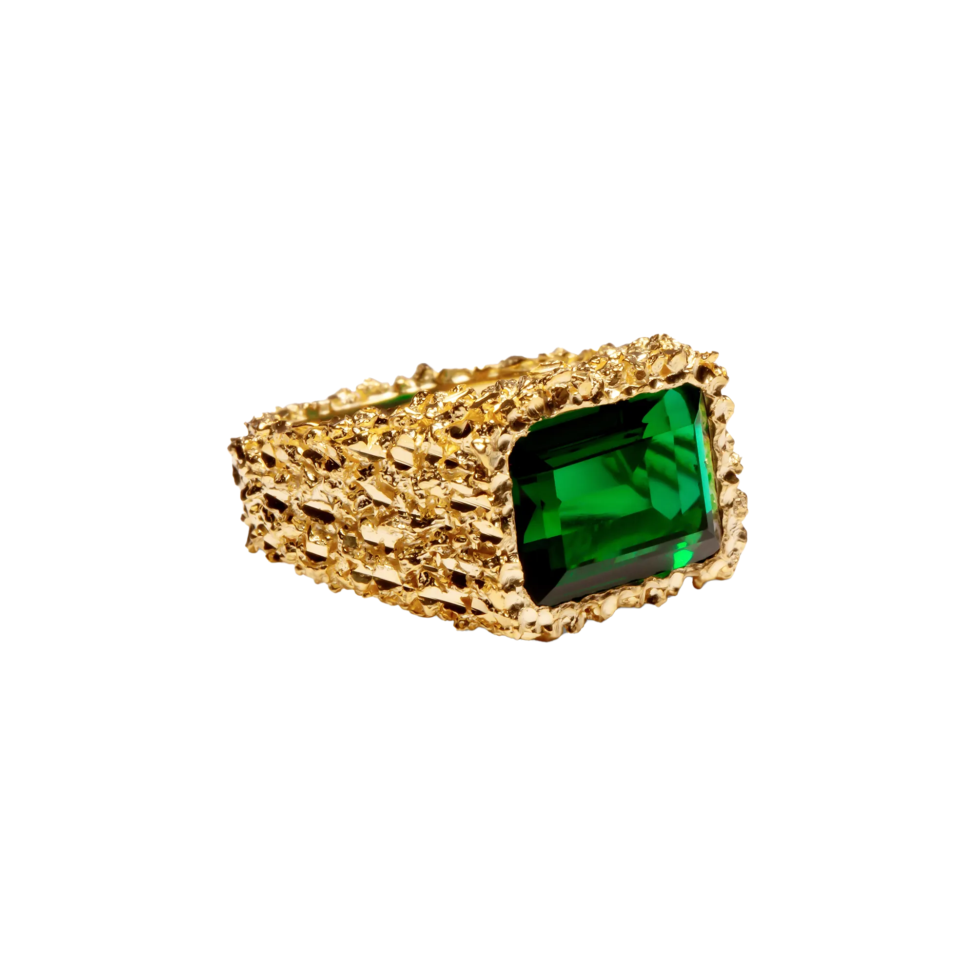 VC072 Rectangle Emerald Ring