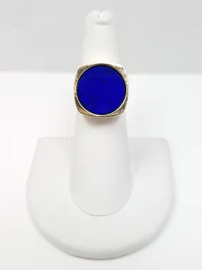 Vintage 14k Yellow Gold Lapis Ring