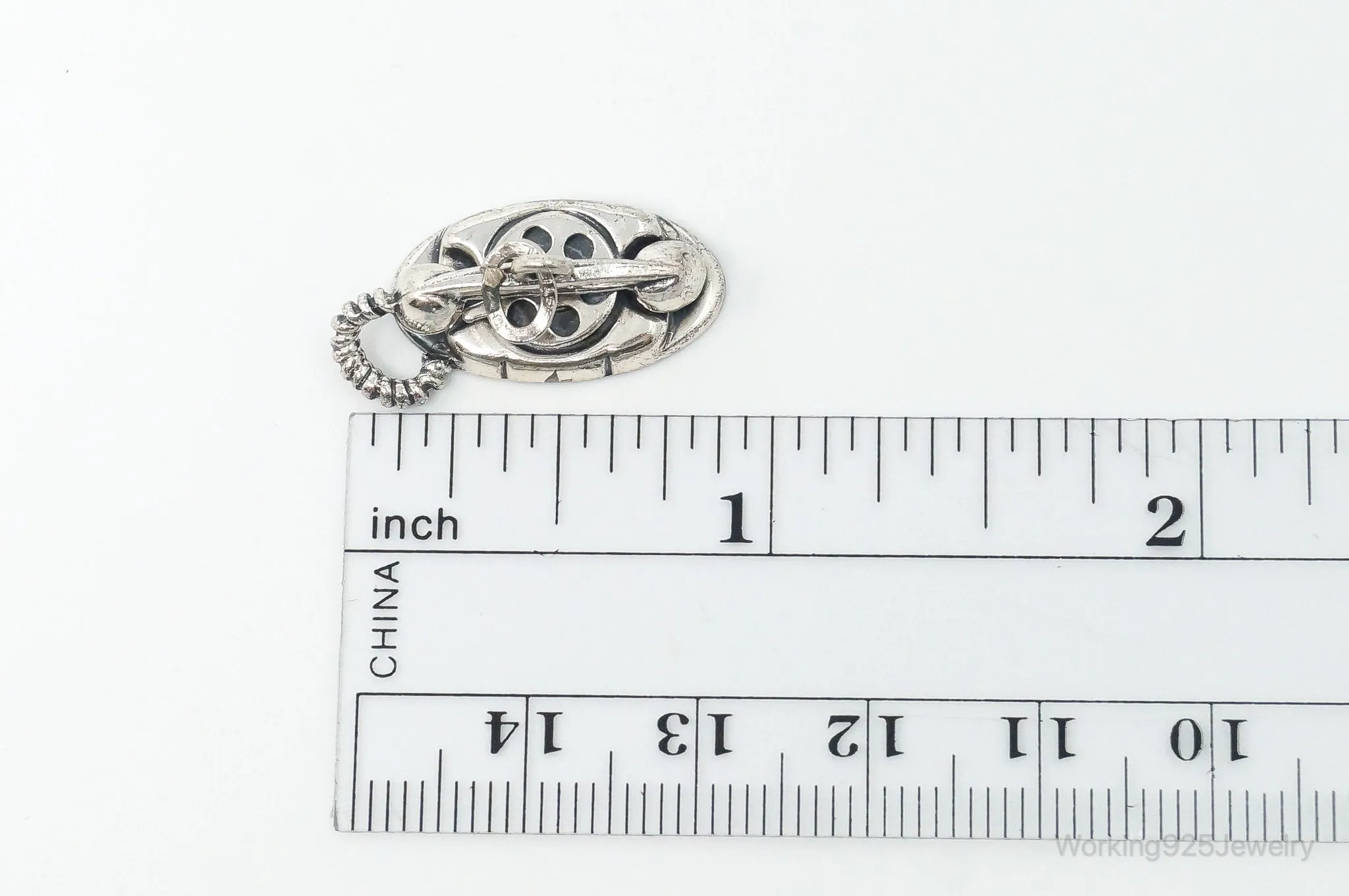 Vintage Beau Telephone Moving Dial Sterling Silver Charm Pendant