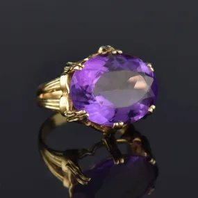 Vintage East West 12 CTW Amethyst Ring in 14K Gold