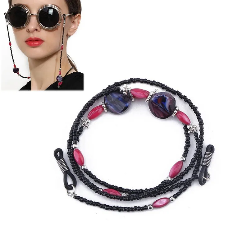 Vintage Sunglasses Antiskid Chain Wild Glasses Chain(Red)