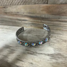 Western Stamped Silver Cuff