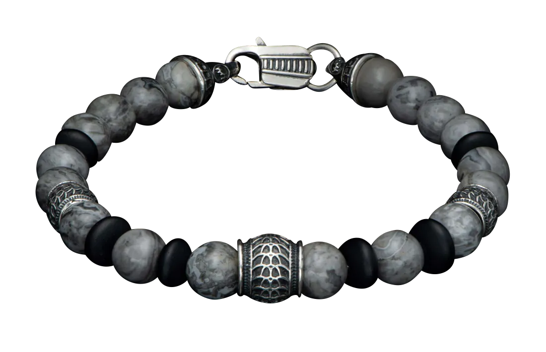 William Henry Newport Silver Agate Bracelet