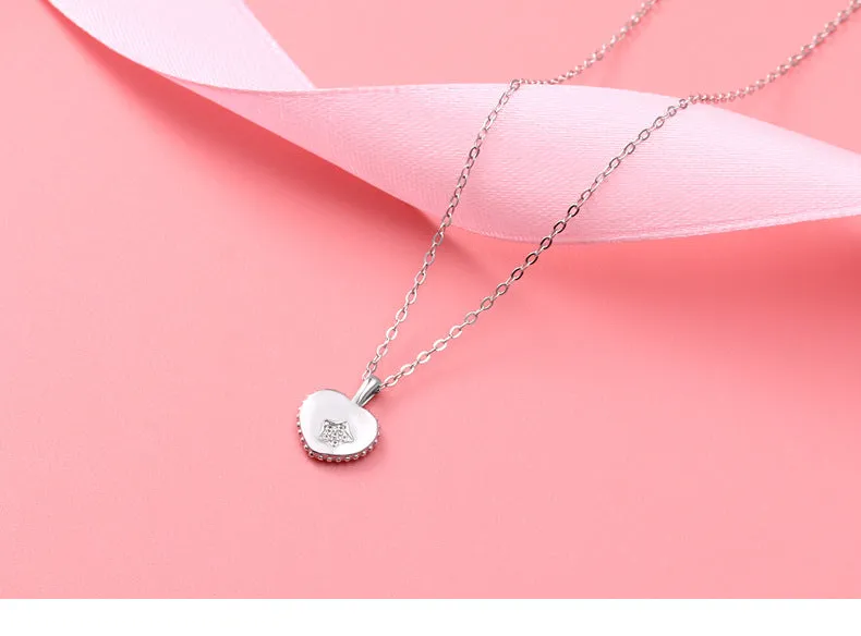 Women's Pendant S925 Sterling Silver Heart-Shaped Pendant for girls