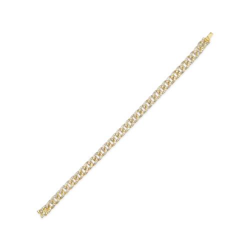 Yellow Gold & Diamond Link Bracelet