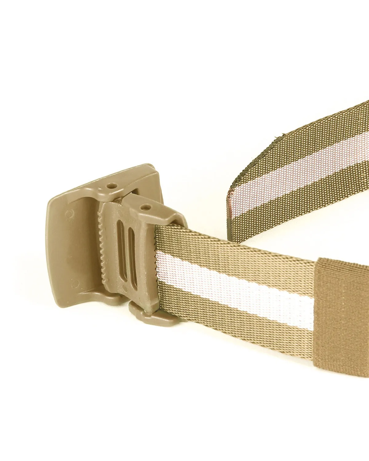 ZIMEGO Mens One Size Adjustable Strap Stripe Nylon Web Belt With Plastic Buckle